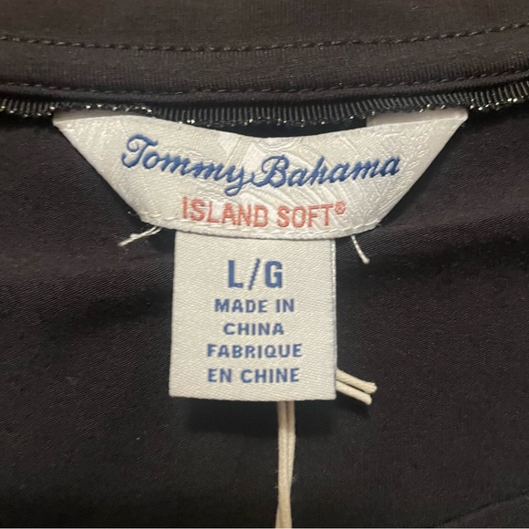 NWT Tommy Bahama Island Soft Black T-Shirt size L - Picture 7 of 12